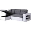 Image de CanapÃ© d'angle convertible/rÃ©versible "Axel" - 3 places - Blanc/Gris