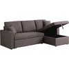 Image de CanapÃ© d'angle convertible/ rÃ©versible avec coffre "Alain" - 3 places - Taupe