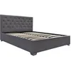 Image de Lit double avec coffre "Tino" - 140 Ã 190 cm - Gris