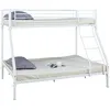 Image de Lit superposÃ© en mÃ©tal "Leo" Sommiers inclus - 90/140 x 190 cm - Blanc
