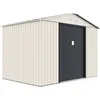 Image de Abri De Jardin MÃ©tal "Nebraska" - 5.30 MÂ² - Beige/Gris Anthracite