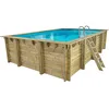 Image de Piscine bois rectangle " Panama "- 6.20 x 4.10 x 1.45 m