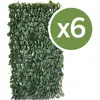 Image de Lot De 6 ClÃ´tures En Treillis De Saule Fragon - 200 X 100 Cm - Vert