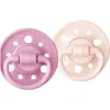 Image de Dodie Lot de 2 sucettes rondes en caoutchouc naturel 0-6 mois Rose Pastel / Violet