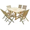 Image de Ensemble Salon De Jardin En Teck Serang 6 Fauteuils Pliants