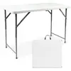 Image de Todeco Table De Camping Pliante RÃ©glable En Hauteur, Traiteur Pliante Table 120x60x74cm, Table Pliante Transportable, Blanc