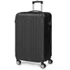Image de Todeco Valise Grande Taille 78cm, Valise de Voyage, Rigide e LÃ©gÃ¨re ABS Valise de Voyage Ã  roulettes Valises, 4 Doubles Roues, 78x51x28cm, Noir