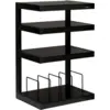 Image de Norstone Esse hi-fi Vinyl Noir satiné verres Noirs - Meuble Hifi
