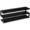 Image de NorStone Esse 140 Noir satiné verres noirs - Meuble TV