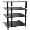 Image de Norstone Bergen 2 Noir Laqué - Meuble Hifi