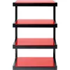 Image de Norstone Esse Hi-Fi Noir Brillant et Verre Rouge - Meuble Hi-Fi - Meubles et supports Hi-Fi