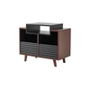 Image de NorStone Oslo 800 Noir et Noyer - Meuble Hi-Fi