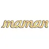 Image de Mot en bois médium - Maman - 5,6 x 0,9 cm