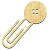 Image de Sujet en bois médium - Trombone Bouton - 3,5 x 1,4 cm