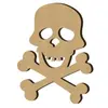 Image de Sujet en bois médium - Tête de mort - 3,7 x 2,7 cm