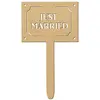 Image de Support en bois médium - Photobooth panneau Just Married - 23,2 x 15,5 cm
