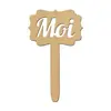 Image de Support en bois médium - Photobooth panneau Moi - 22 x 13 cm
