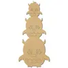 Image de Sujet en bois médium - Tribu hiboux - 4,8 x 2,3 cm
