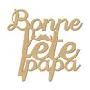 Image de Mot en bois Bonne fête papa - 7 x 7 cm