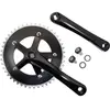 Image de Pédalier route alu plateau P2R Fixie 3.30 165 mm 46D. D130 mm (Singlespeed) Noir 46T 15760
