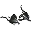 Image de Levier-Manette Vtt P2r 3x8 Vitesses Noir Alu Azera Pour Frein V-Brake Compatible Shimano (Paire)