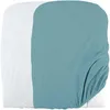 Image de Domiva Lot 2 Housses De Matelas A Langer - 50 X 75 Cm - Eponge Polycoton - Blanc/Nile