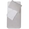 Image de Parure Housse De Couette + Taie D'oreiller 75x120cm / 35x35 Cm Perle / Blanc - Domiva