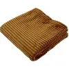 Image de Plaids, jetés Domiva  Couverture boudoir  micro-velours côtelé caramel P31599636
