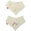 Image de Lot De 2 Bavoirs Bandanas - Domiva - Maternity Love - Coton Doux Et Absorbant - Boutons-Pression Ajustables