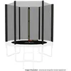 Image de Filet De SÃ©curitÃ© ExtÃ©rieur Universel Pour Trampoline Ã 6ft / 185cm, 6 Perches - Noir