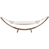 Image de Lagoa Ãcru : Hamac Bois Sur Support 3,15 M - 1 Personne - Toile Poly-Coton