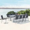 Image de Arezzo 10 Gris : Salon De Jardin Extensible En Aluminium + 10 Assises En TextilÃ¨ne