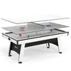 Image de Table multi-jeux 3 en 1 - Samurai - Air Hockey, Ping-Pong et convertible Table dÃ®natoire - Blanc