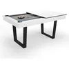 Image de Billard AmÃ©ricain Convertible en Table Ã  manger 4/6 personnes 185 x 104 x 82 Cm - Horizon - Blanc