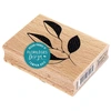 Image de Tampon bois Branche quatre feuilles - 6 x 8 cm
