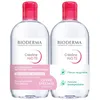 Image de Bioderma - Crealine H2o Ts Eau Micellaire DÃ©maquillante 2x500 Ml Peaux TrÃ¨s SÃ¨ches DÃ©maquillant/Nettoyant 1 UnitÃ©