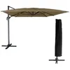 Image de Parasol DÃ©portÃ© Molokai Rectangulaire 3x4m Taupe + Housse