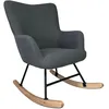 Image de Fauteuil Ã  bascule en tissu boucle gris KAIRA