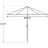 Image de Parasol Droit Hapuna Rond 3,30m De DiamÃ¨tre Taupe