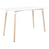 Image de Table rectangulaire 120 Ã 70cm blanche PIA