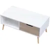 Image de Table basse avec tiroir style scandinave blanche FREJA