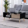Image de Table basse avec tiroir style scandinave noire FREJA