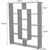 Image de BibliothÃ¨que 11 Ã©tagÃ¨res multiformes blanche EMILY