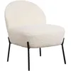Image de Fauteuil en tissu bouclette Ã©cru HELMI