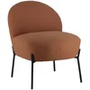 Image de Fauteuil en tissu boucle rouille HELMI