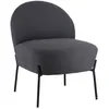 Image de Fauteuil en tissu boucle gris HELMI