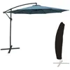 Image de Parasol DÃ©portÃ© Oahu Rond 3m De DiamÃ¨tre Bleu Gris + Housse