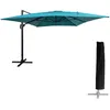 Image de Parasol DÃ©portÃ© Molokai Rectangulaire 3x4m Bleu + Housse