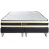 Image de Ensemble double sommier + matelas FLEXY ressorts ensaches et memoire de forme 160x200
