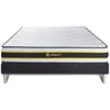 Image de Ensemble 140x190 matelas FLEXY + sommier kit noir